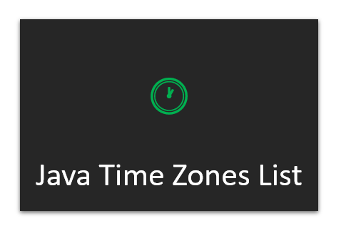 Java TimeZones List